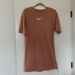 Nike Sportswear Swoosh Dress in Rose Gold
